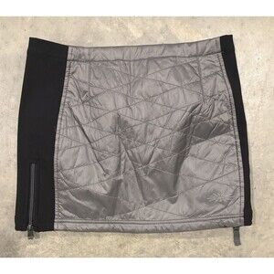 NWT Skhoop Mini Skirt Quilted Bun Warmer Graphite Sweden Zipper Women's XS